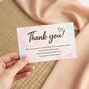 Thank You Cards | Supporting a Small Business | 50 pcs